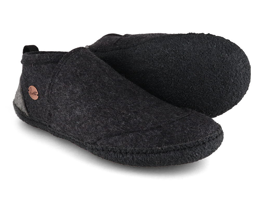 WoolFit Ankle-High Felt Slippers Taiga Light Gray / 45