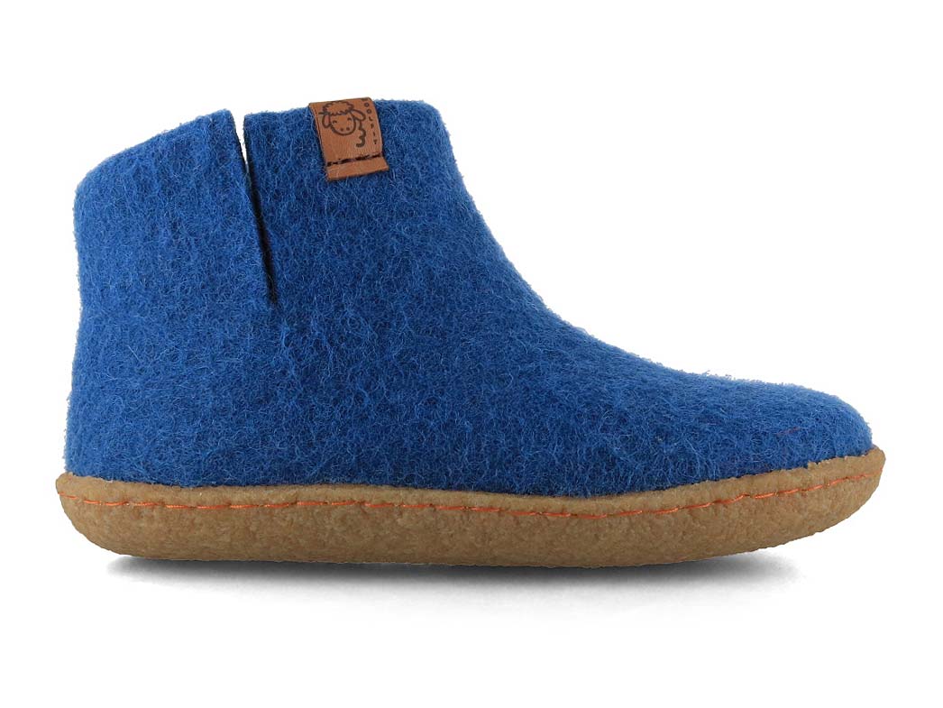 Yeti Kids Kinderhausschuhe mit Gummisohle, blau