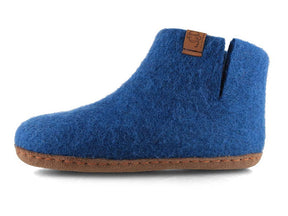 Yeti Kids Kinderhausschuhe mit Ledersohle, blau